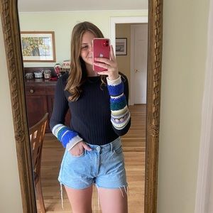 Detailed sleeve sweater